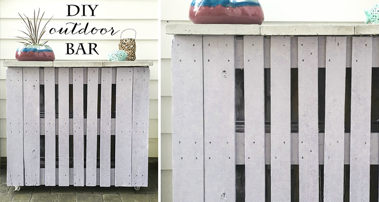 Home DIY Projects | DIY Pallet Outdoor Bar